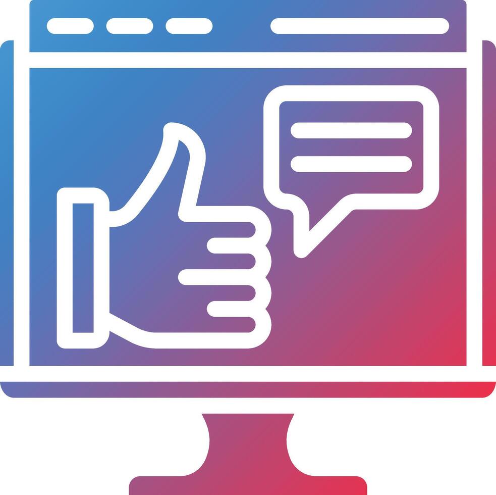 Feedback Glyph Gradient Icon vector
