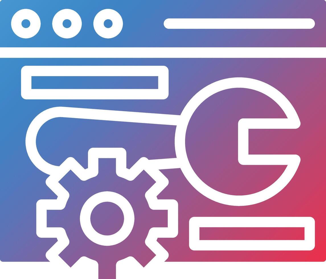 Web Optimization Glyph Gradient Icon vector