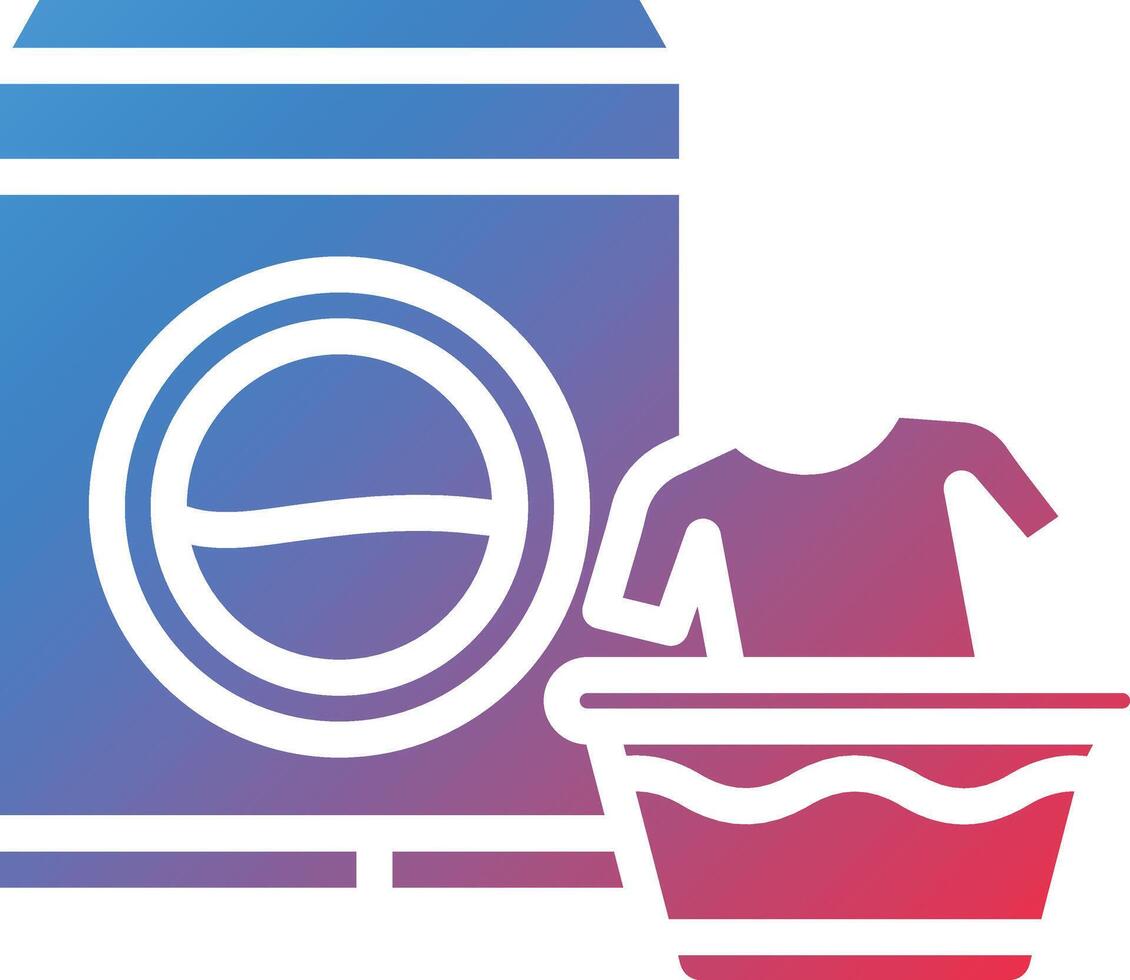 Laundry Glyph Gradient Icon vector