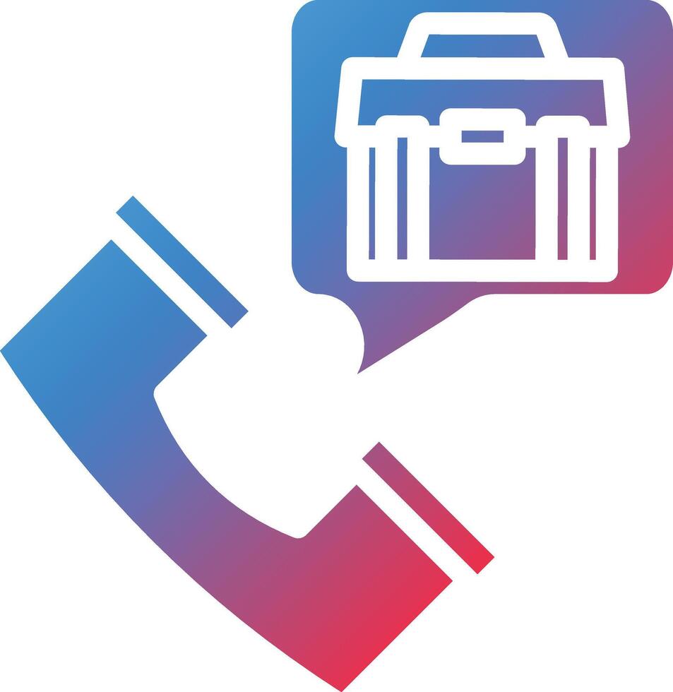 Calling Glyph Gradient Icon vector