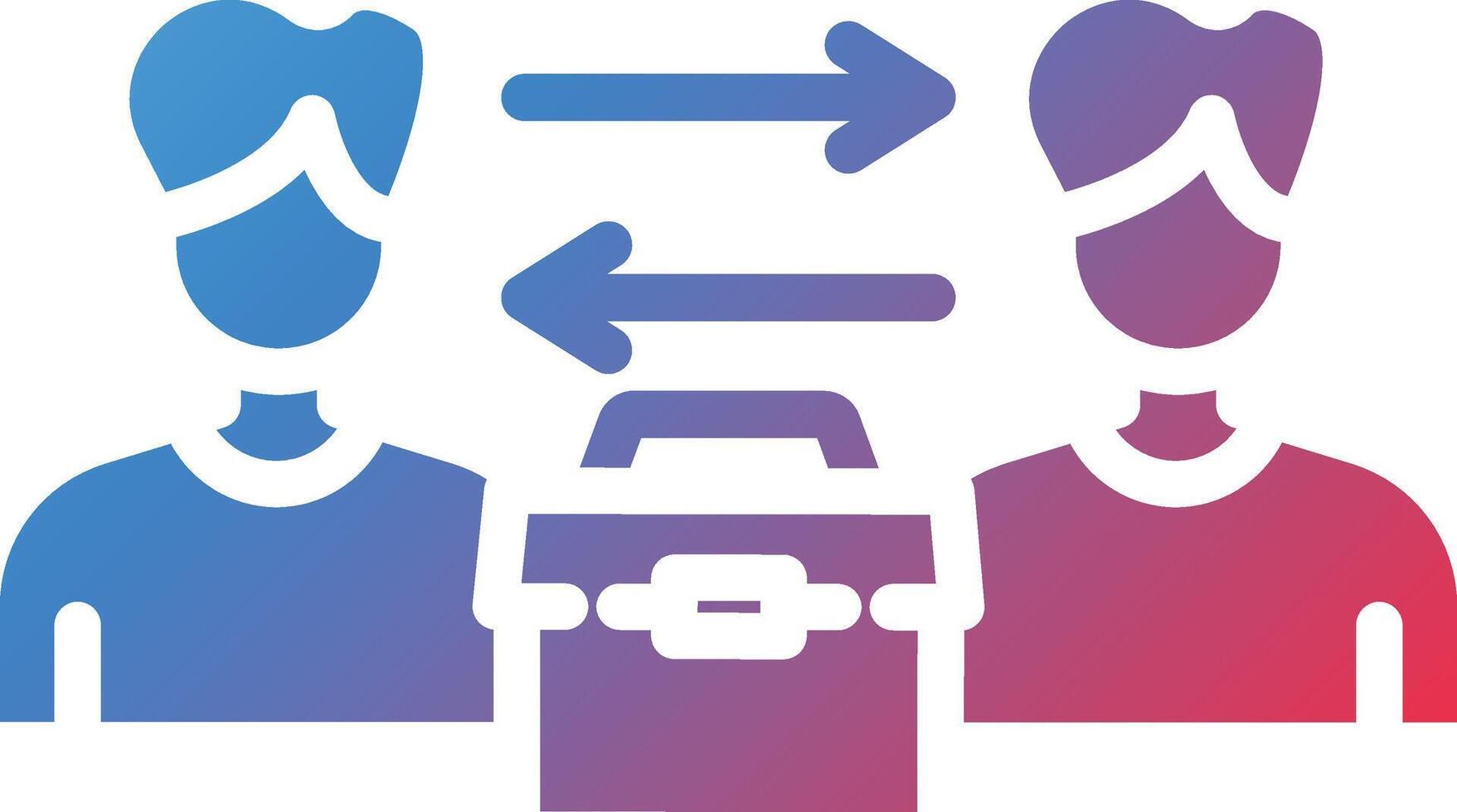 Follow Up Glyph Gradient Icon vector