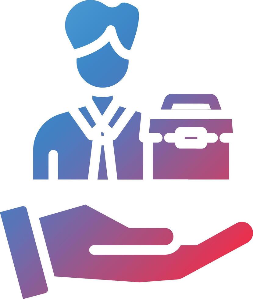 Employment Glyph Gradient Icon vector