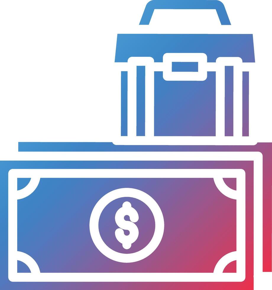 Salary Glyph Gradient Icon vector