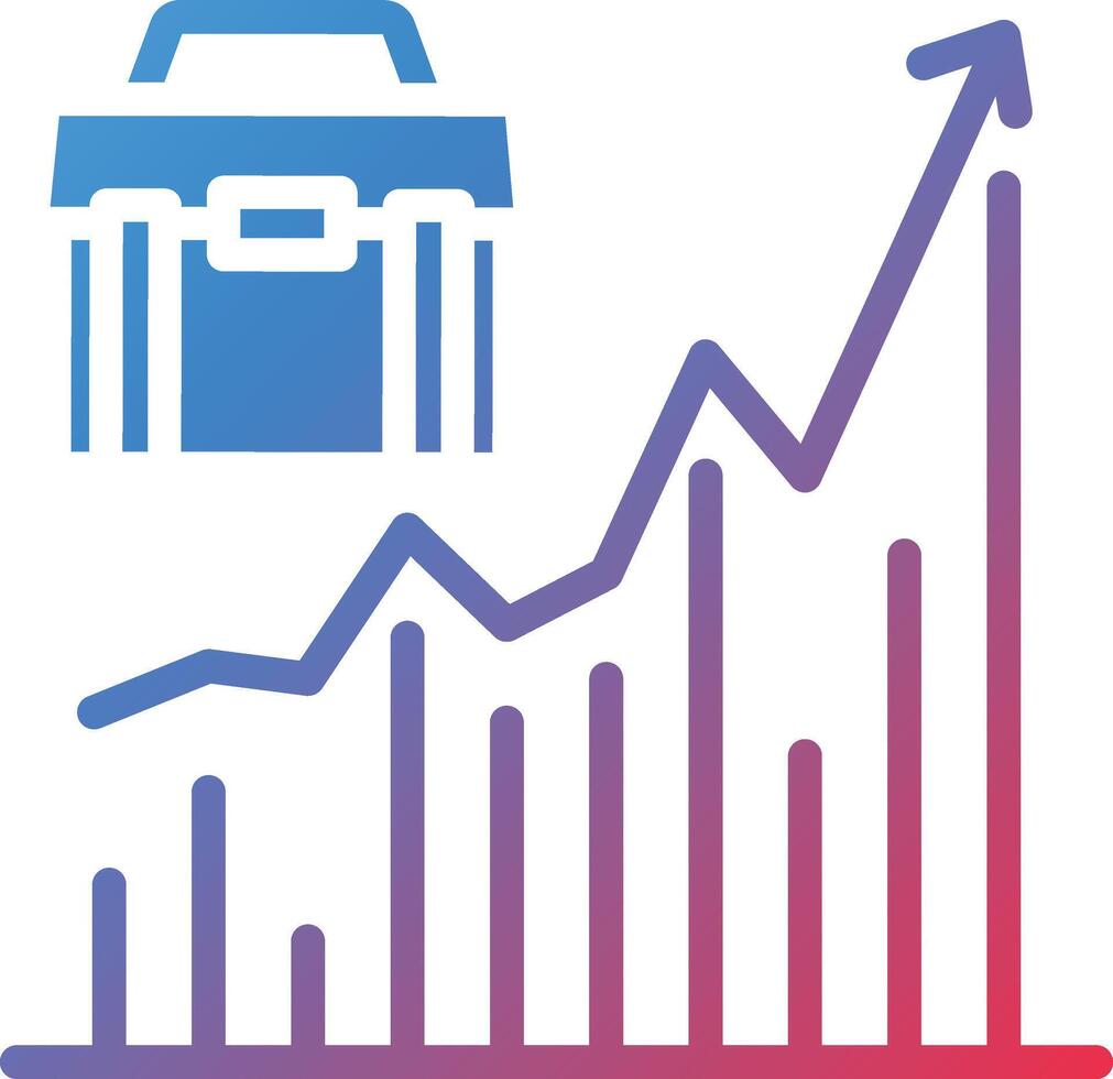 Markets Glyph Gradient Icon vector