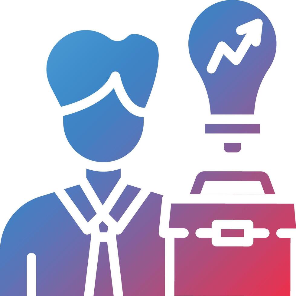 Experts Glyph Gradient Icon vector