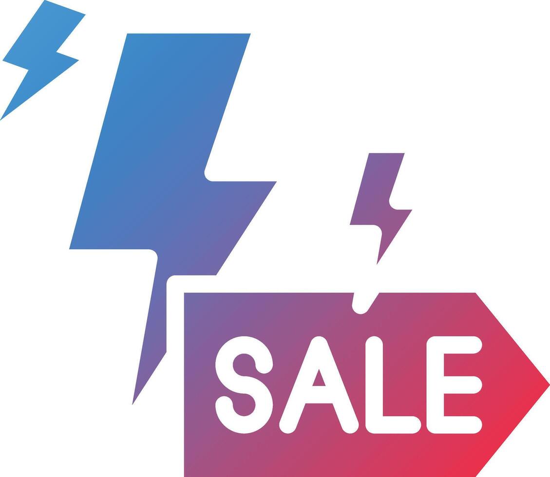 Flash Sale Glyph Gradient Icon vector