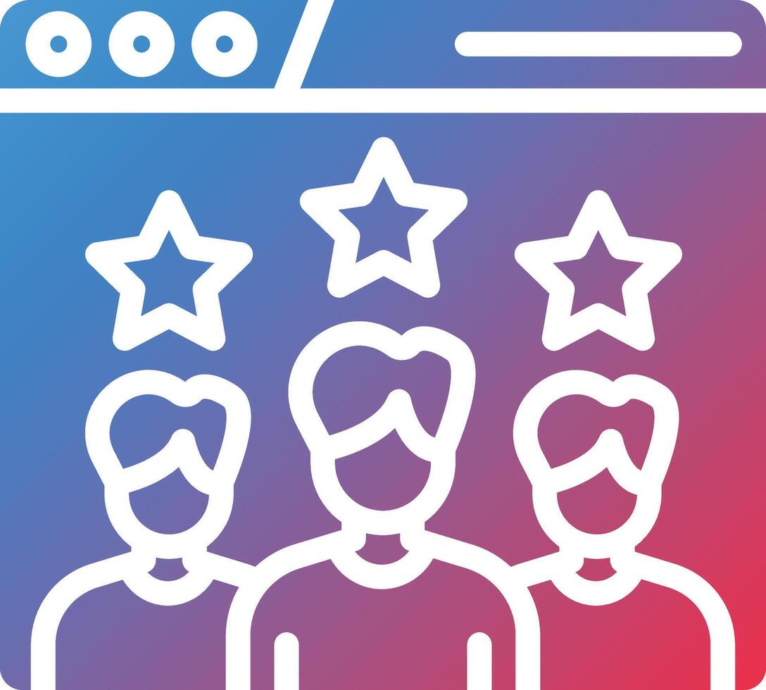 Customer Review Glyph Gradient Icon vector