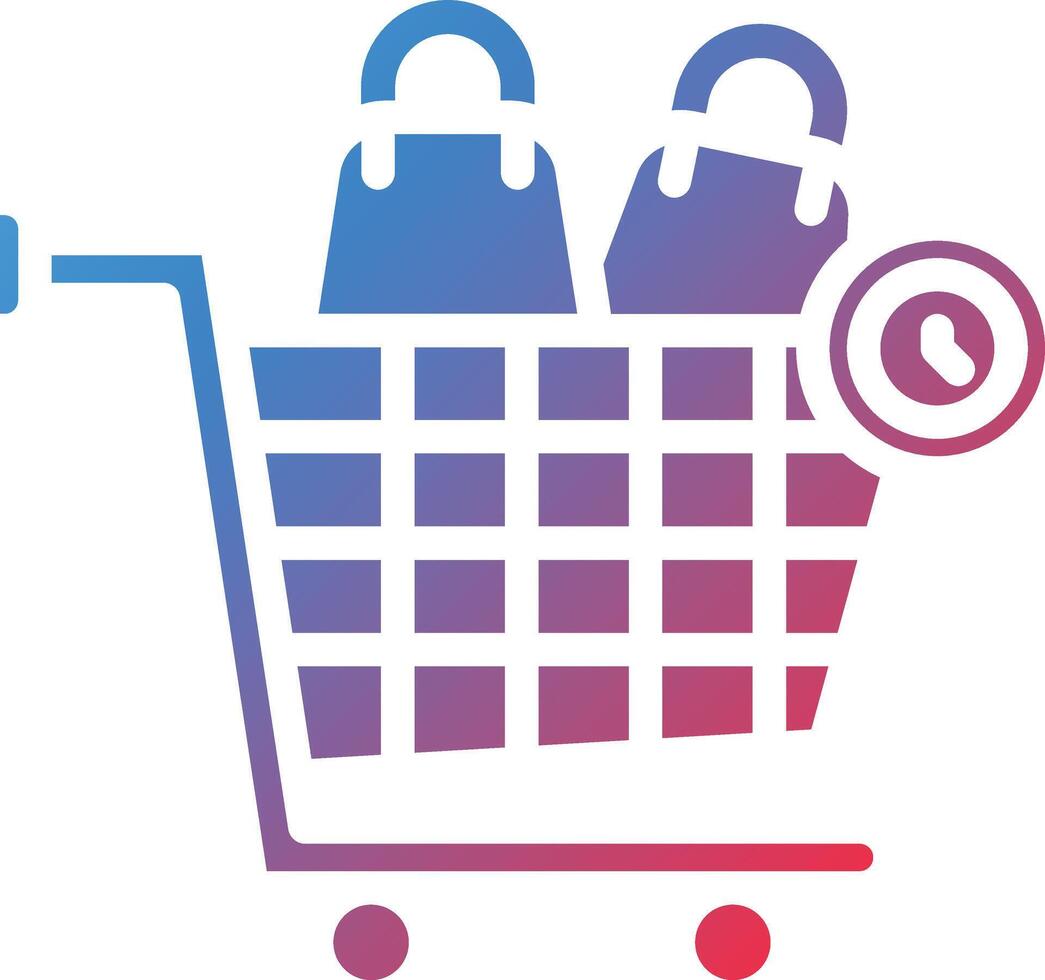 Shopping History Glyph Gradient Icon vector