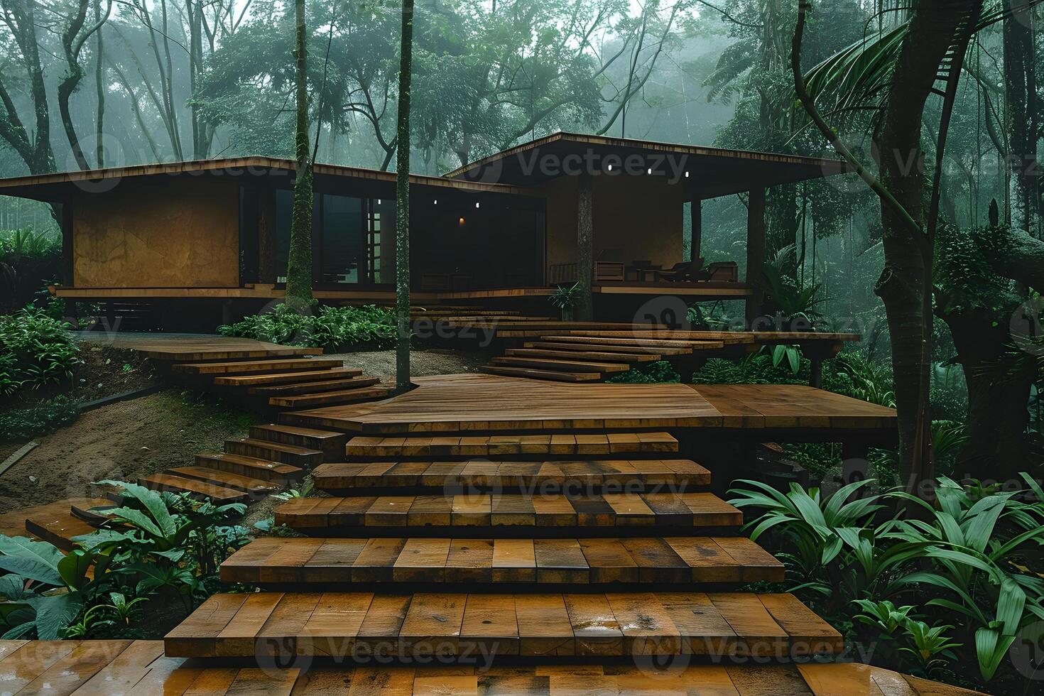 Modern Jungle Retreat Sustainable Architecture Amidst Lush Rainforest photo