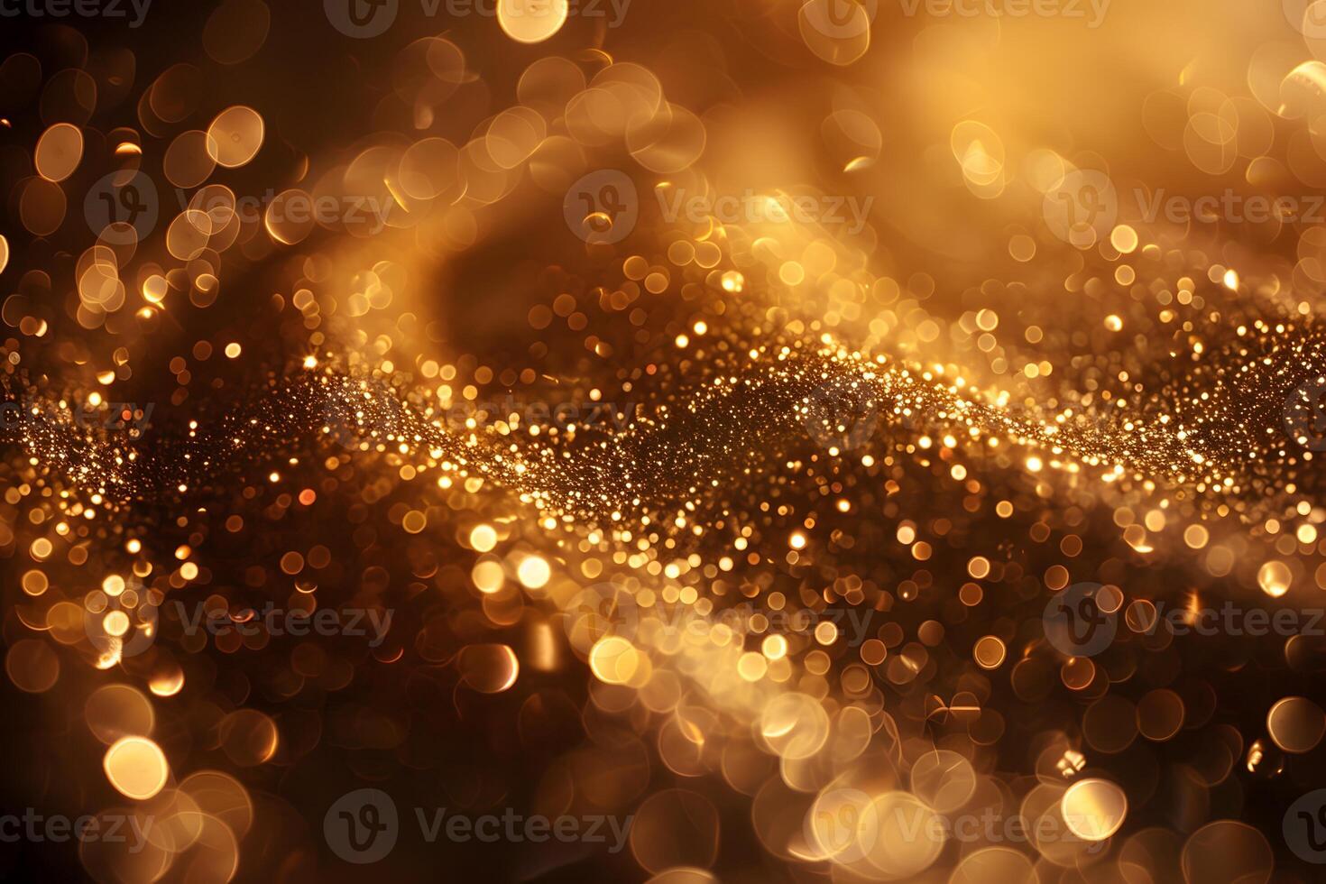 Glittering Gold Bokeh Abstract Background for Festive Design and Decoration Projects photo