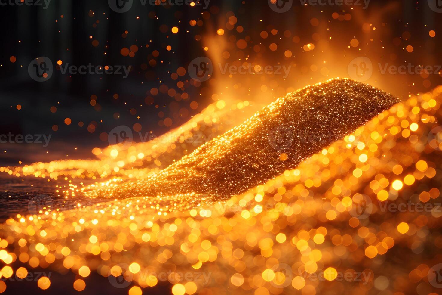 Golden Sparkle Abstract Background for Luxurious Design and Holiday Themes photo