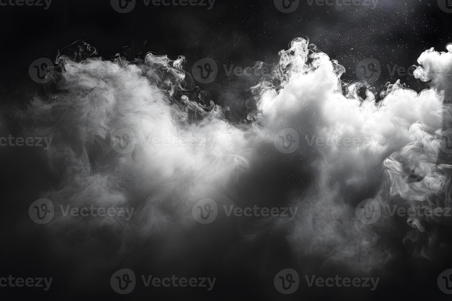 Ethereal Smoke Cloud on Dark Background for Abstract Art and Design Concepts photo