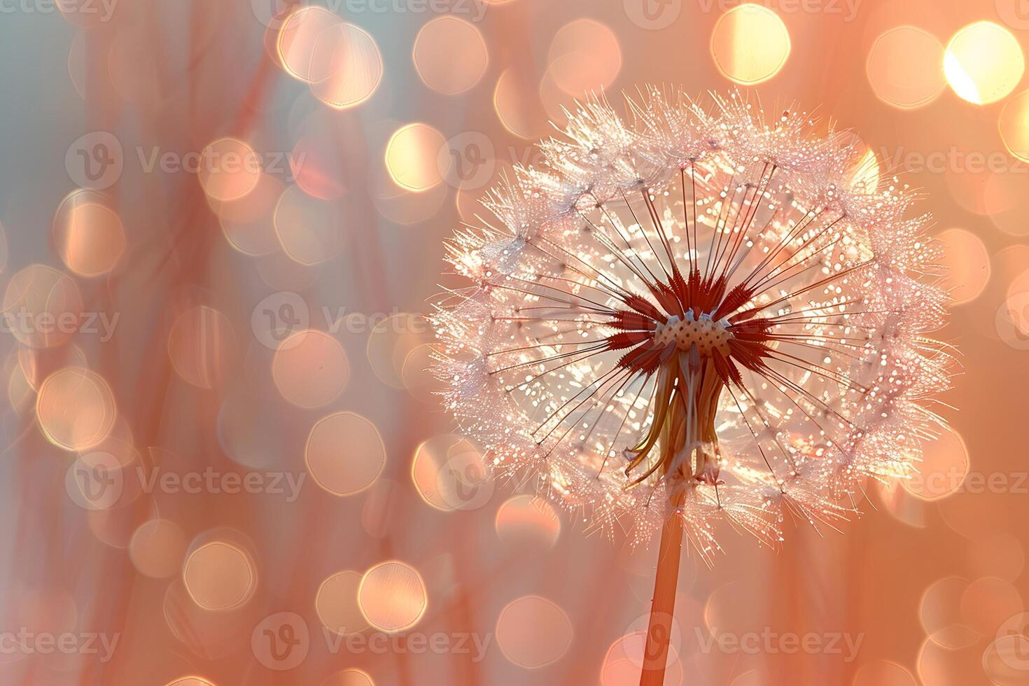 Dandelion with Dreamy Bokeh Background for Nature and Design Projects photo