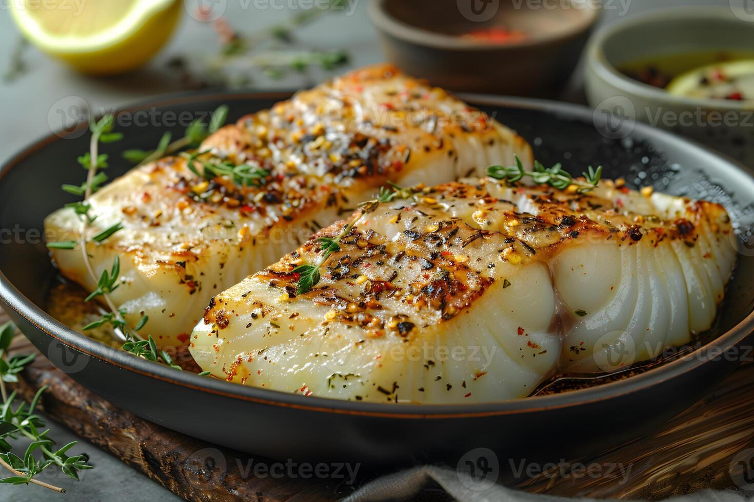 Grilled Cod Fillets with Herbs and Spices for a Delicious Culinary Experience photo