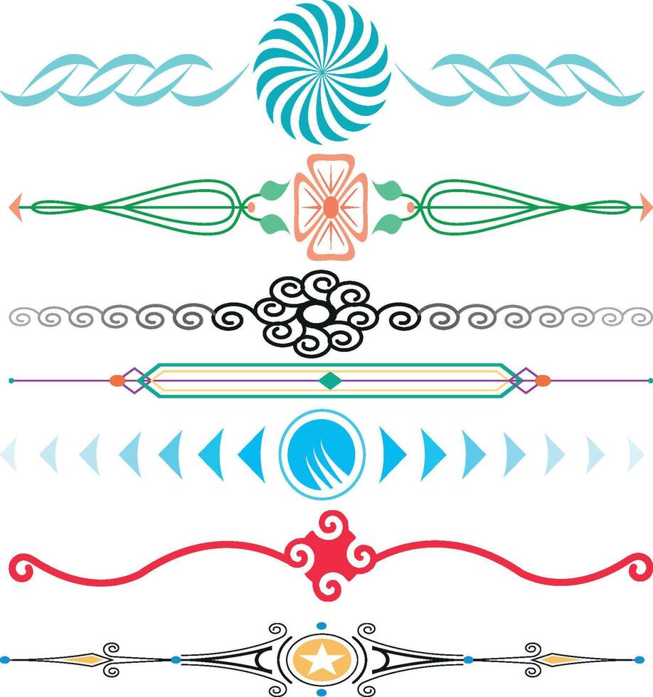 A set of decorative elements vector