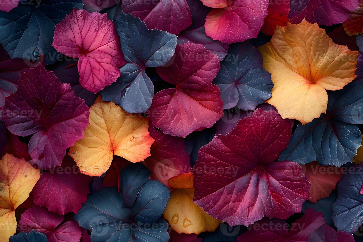 Vibrant Autumn Leaves Background for Seasonal Design and Decor photo