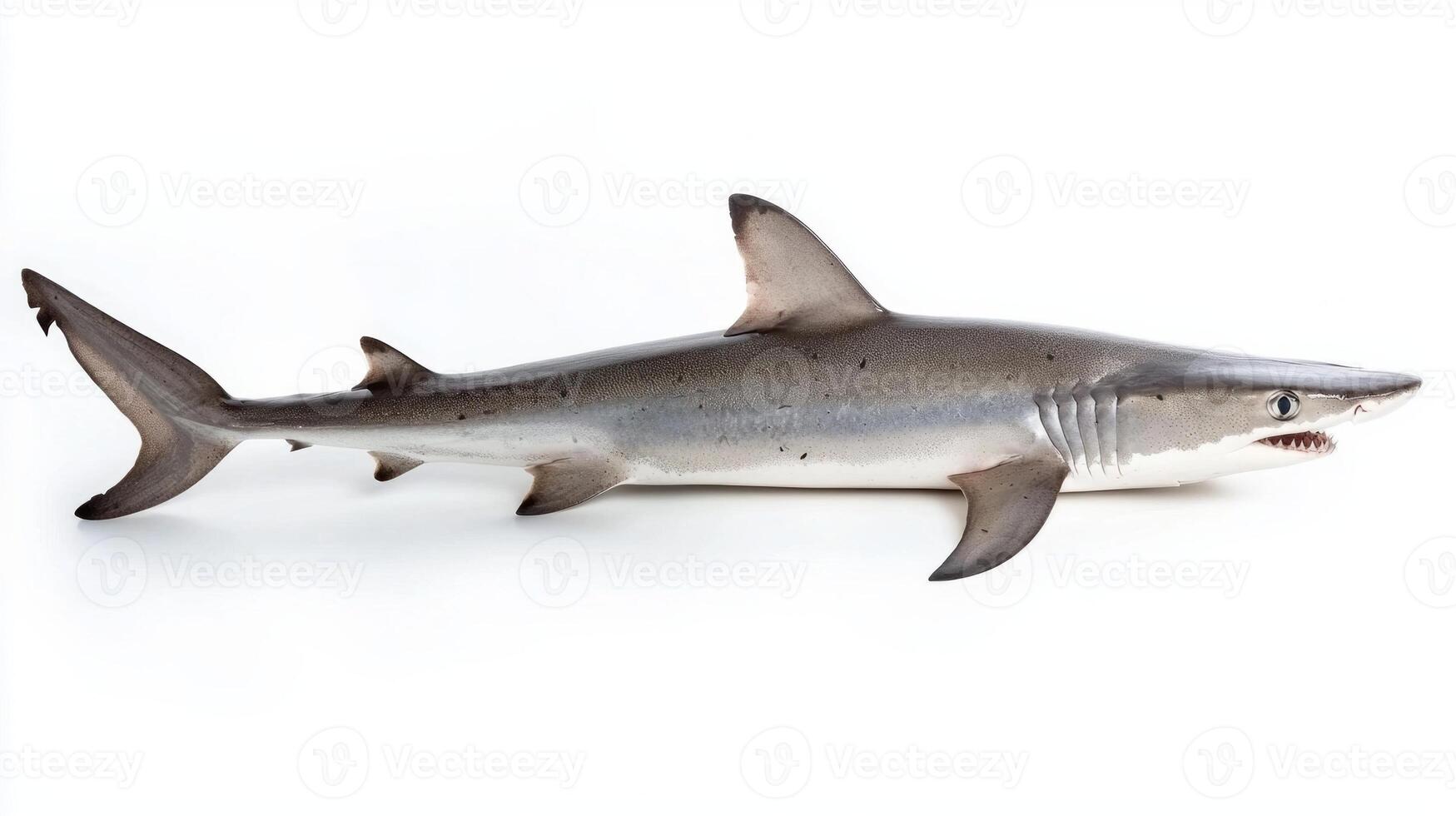 mackerel shark scientifically known as Lamna nasus showcases its sleek form with sharp features ideal for fast swimming in its ocean habitat. photo