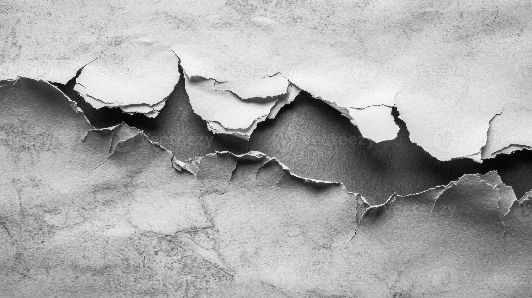 detailed rip in aged paper exposes a deep contrasting surface beneath featuring rough edges that add character and texture perfect for artistic projects. photo