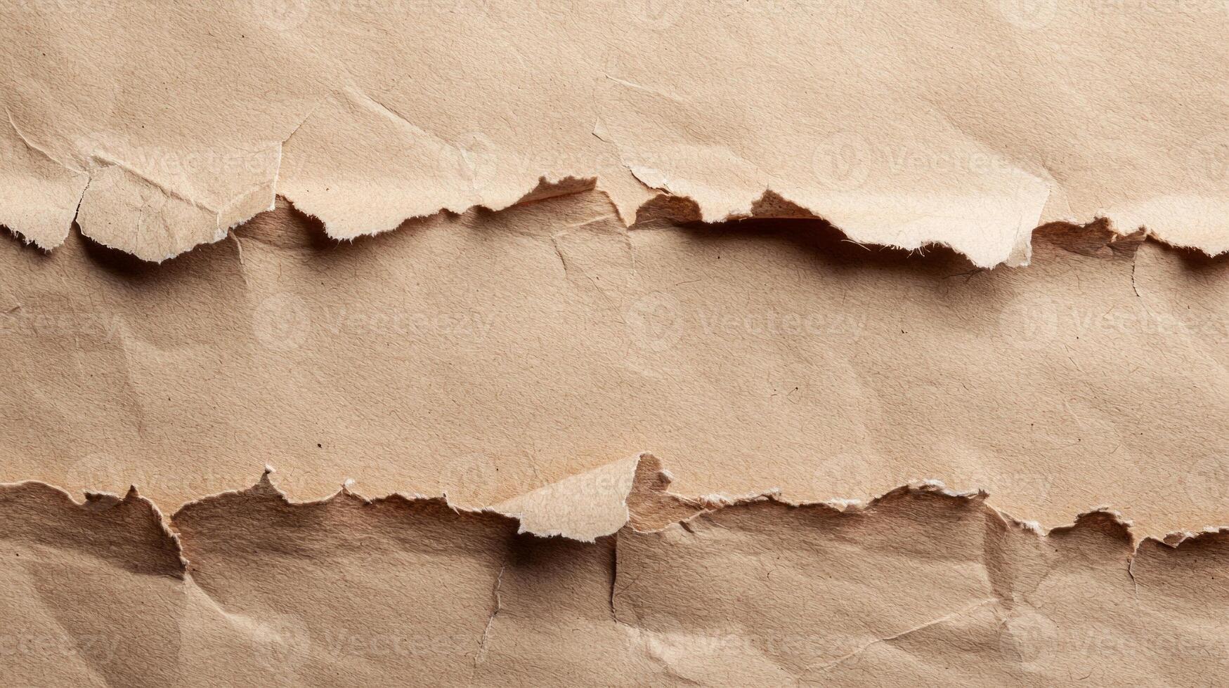 artwork showcases a detailed close up of torn paper edges highlighting realistic fibers and shadows that create depth and texture. Perfect for creative mockups. photo