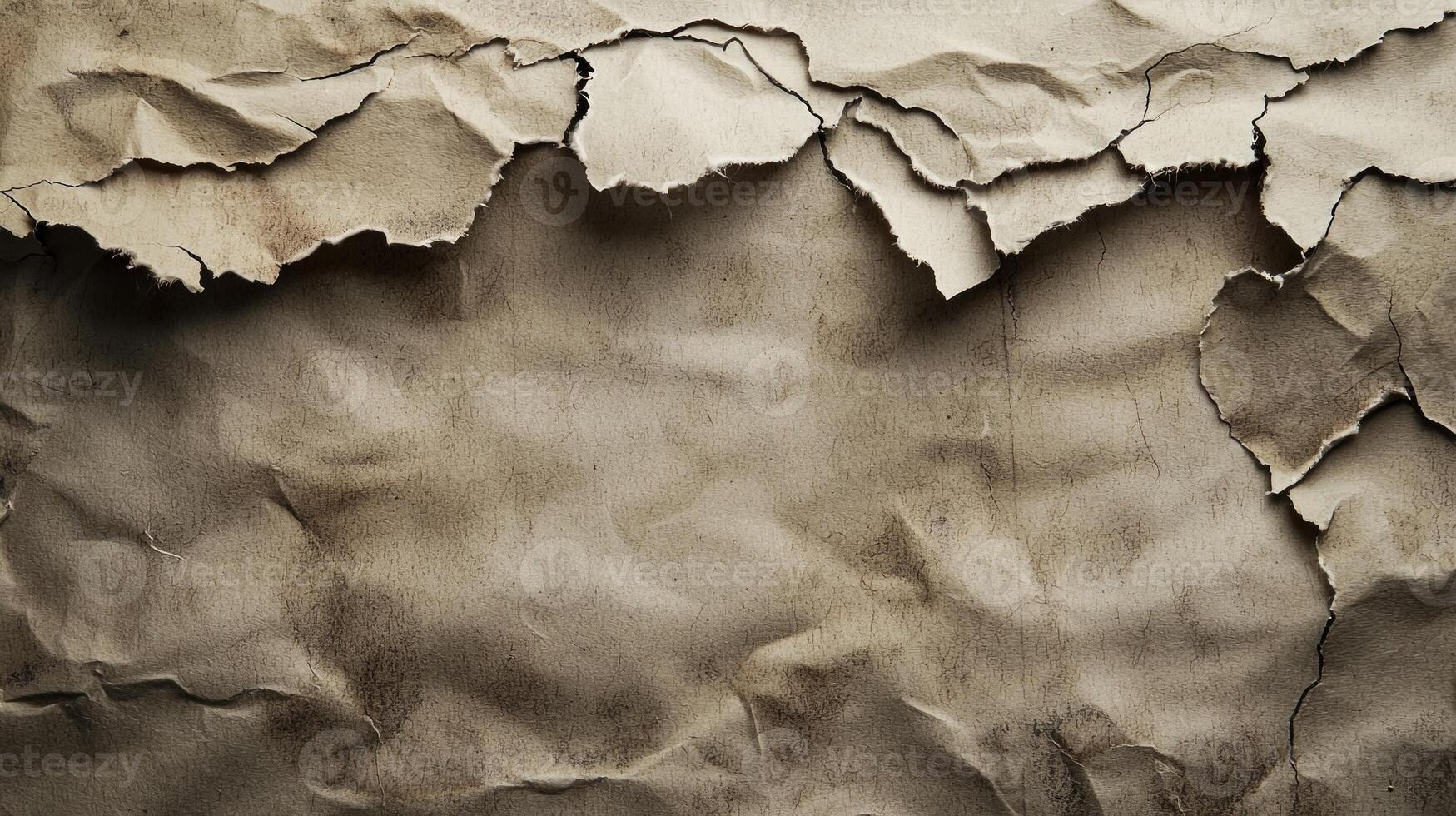 close up view reveals the intricate details of torn paper edges featuring realistic fibers and shadows that create depth perfect for creative mockup overlays. photo