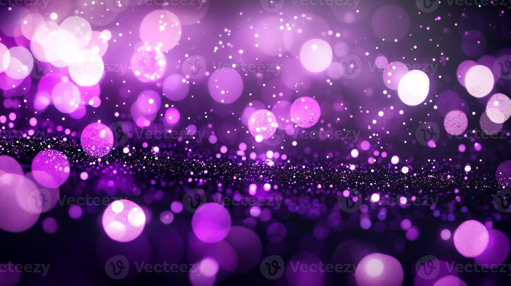 Floating purple dots pulsate with energy, forming a mesmerizing galaxy against a dark backdrop. This celestial wonder shines brightly, evoking a sense of cosmic mystery. photo