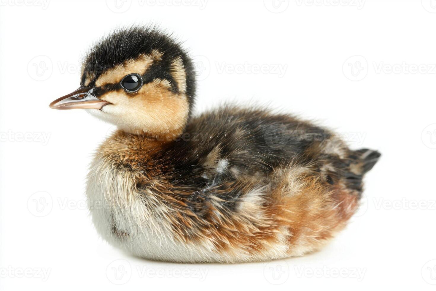 little grebe glides effortlessly through the water, its small, rounded body and intricate brown feathers catching the light. This delightful bird is a charming sight. photo