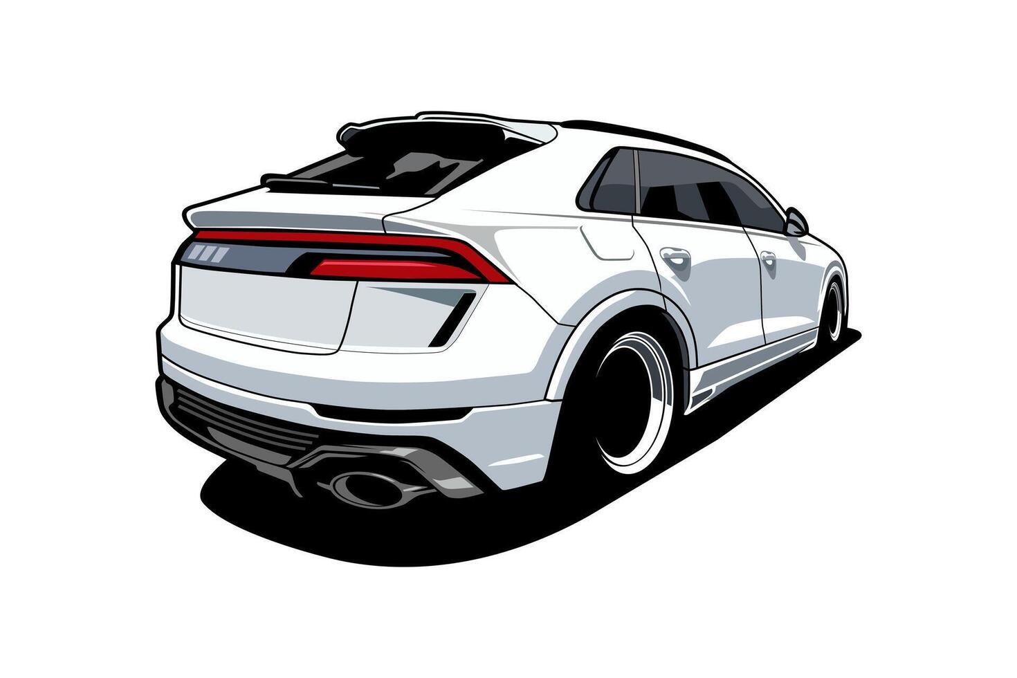 rear view car illustration design art vector