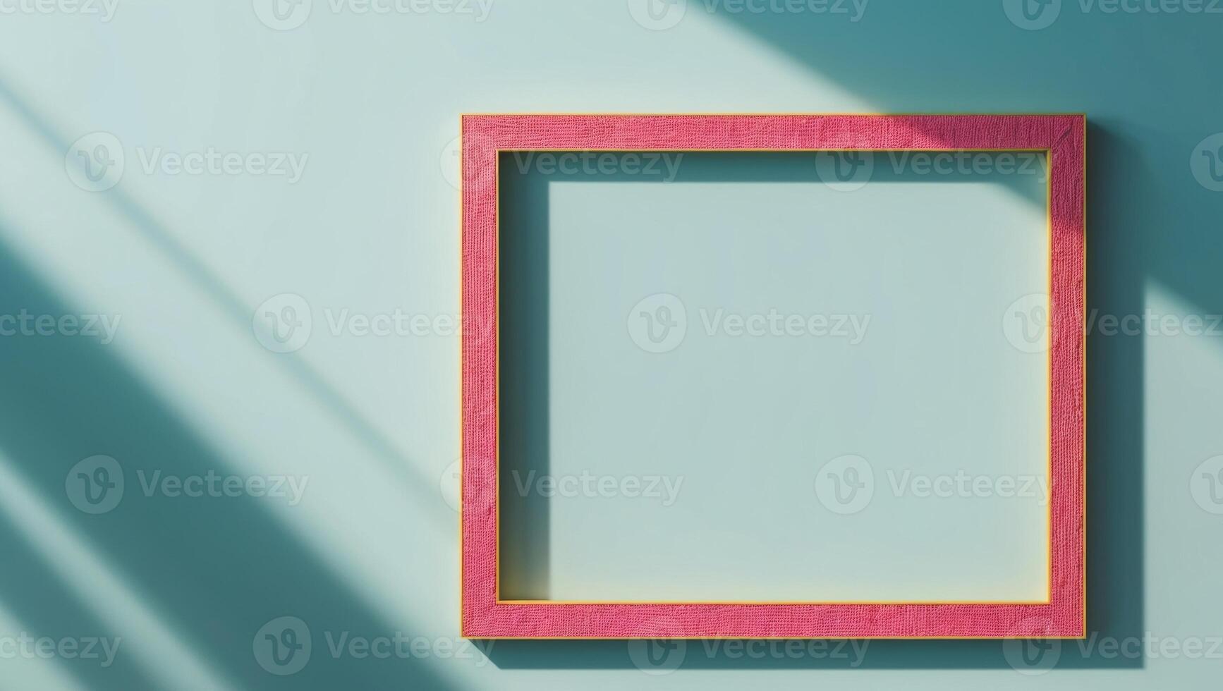 Colorful Border with Copy Space on Teal Background. photo