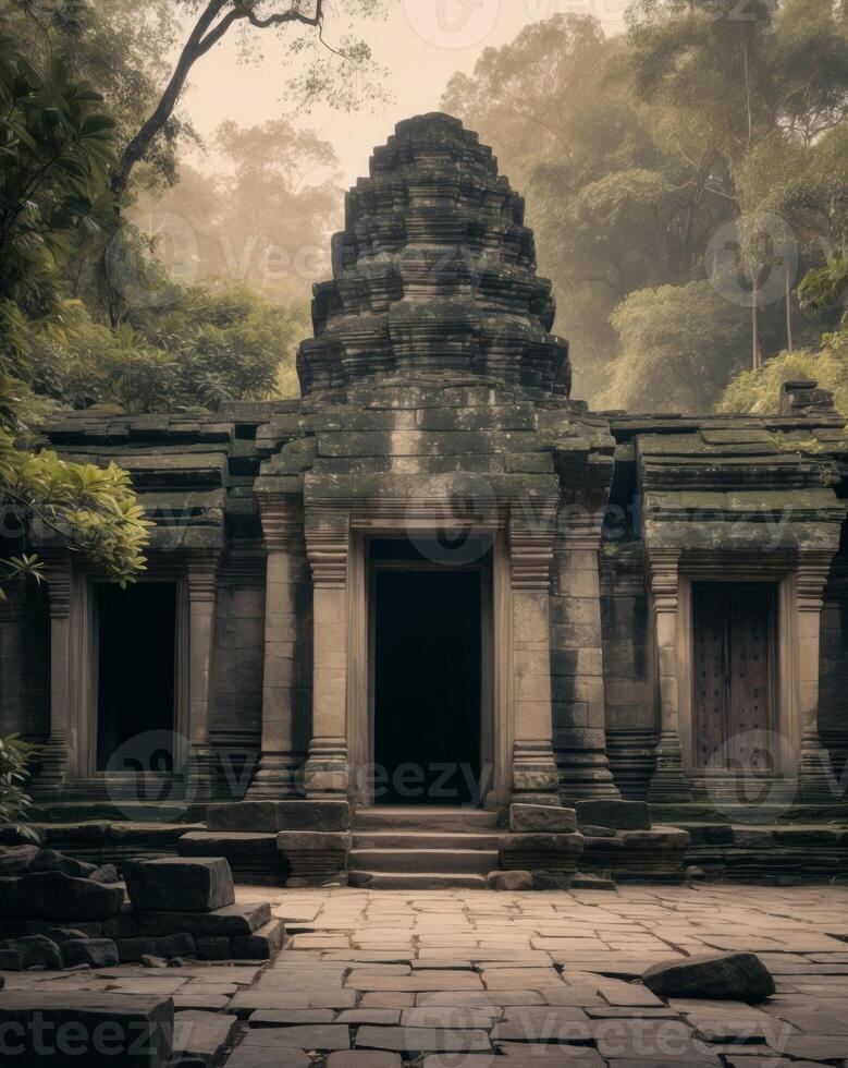 An ancient temple in the jungle photo