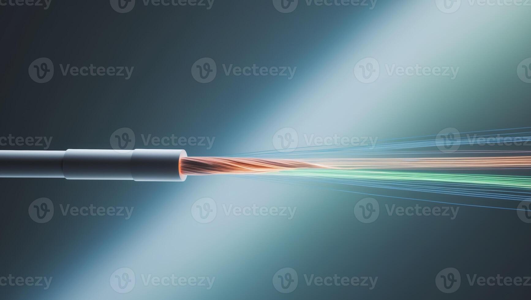 A fiber optic cable is being pulled through the air photo