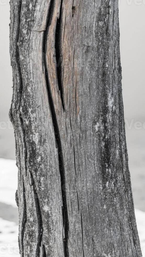 A close up of a tree trunk with a hole in it photo