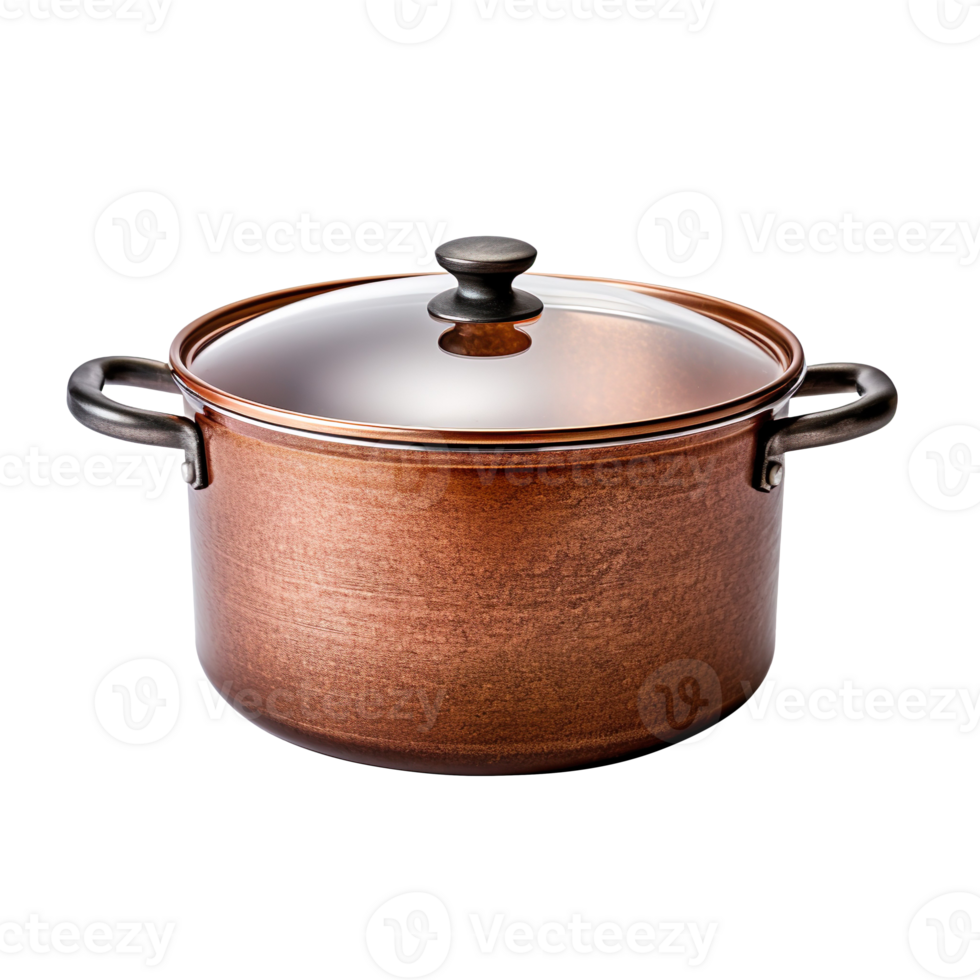 Copped pan with lid isolated on transparent background png