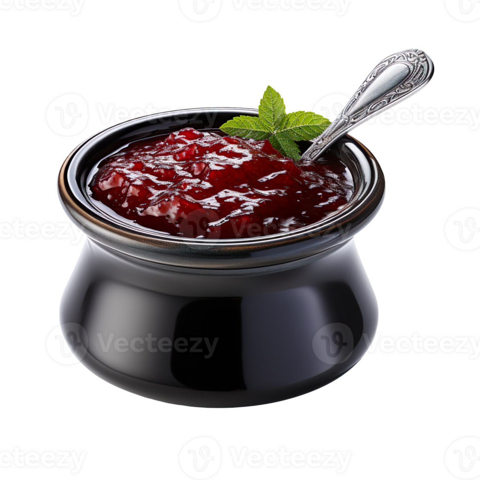 delicious jam in the pot isolated on transparent background png