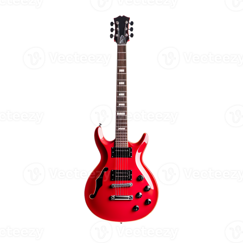 Electric Guitar isolated on transparent background png