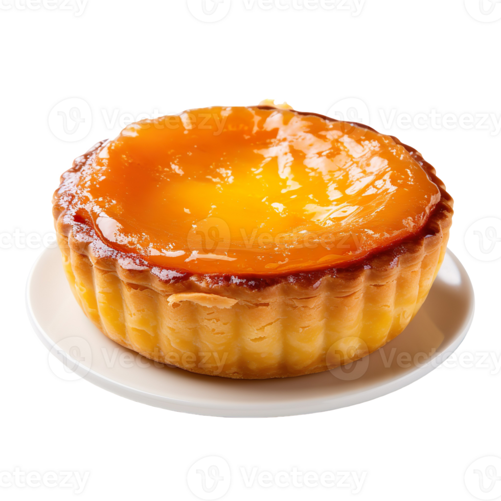 Egg tart isolated on transparent background png