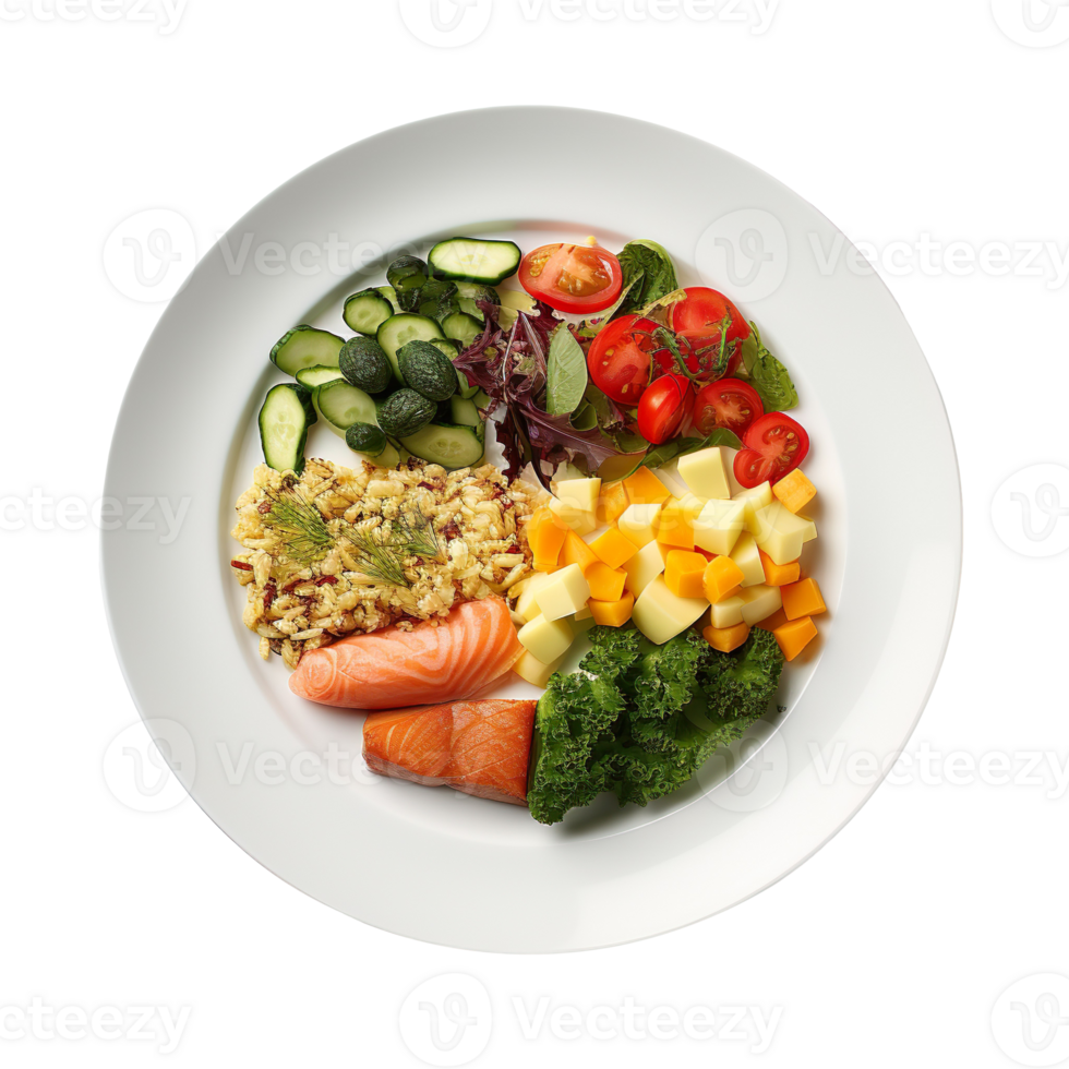 Dinner on a Plate isolated on transparent background png