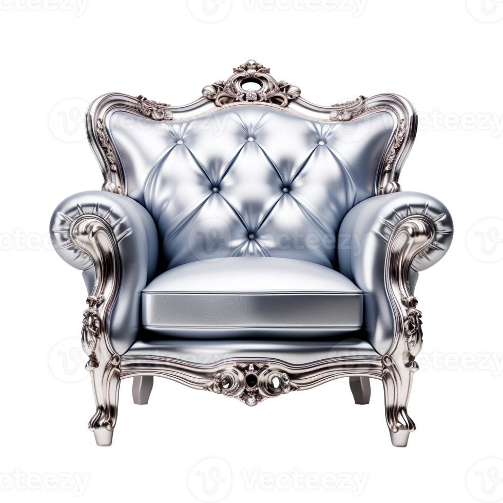 festivo plata silla aislado en transparente antecedentes png