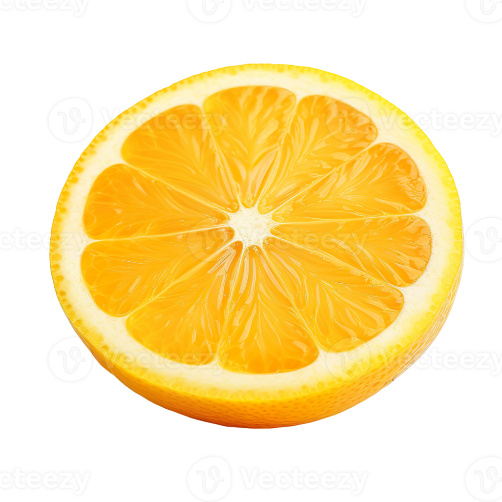fresh juicy lemon fruit slice isolated on transparent background png