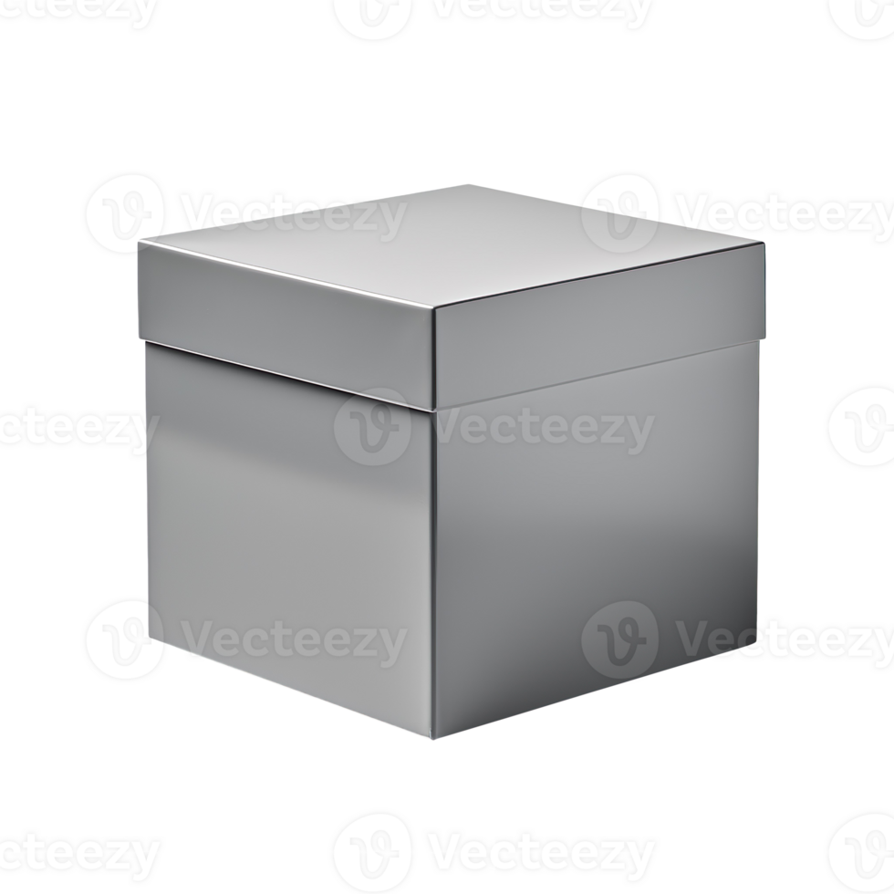 Gray box isolated on transparent background png