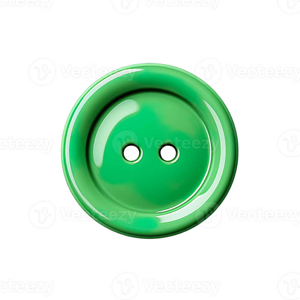 Green button isolated on transparent background png
