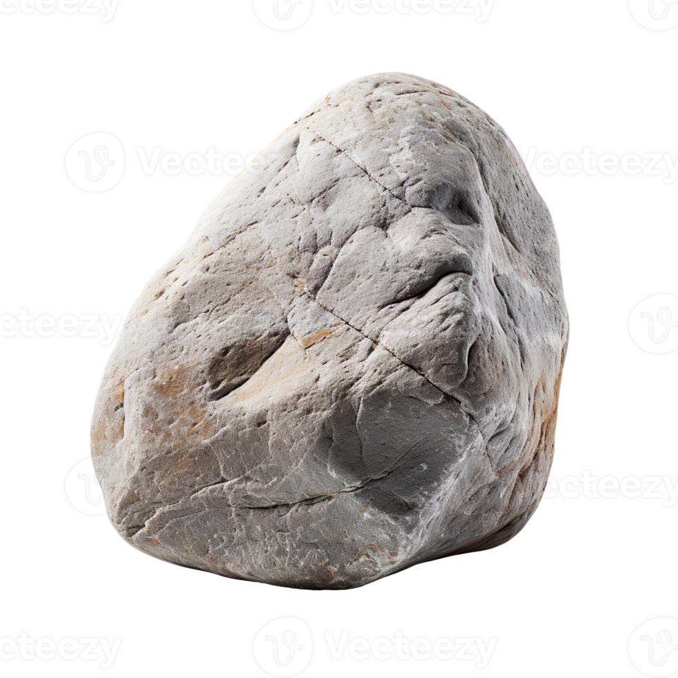 Gray stone isolated on transparent background png
