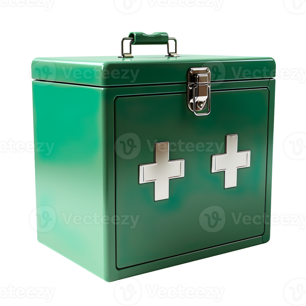 Green First Aid Cabinet isolated on transparent background png