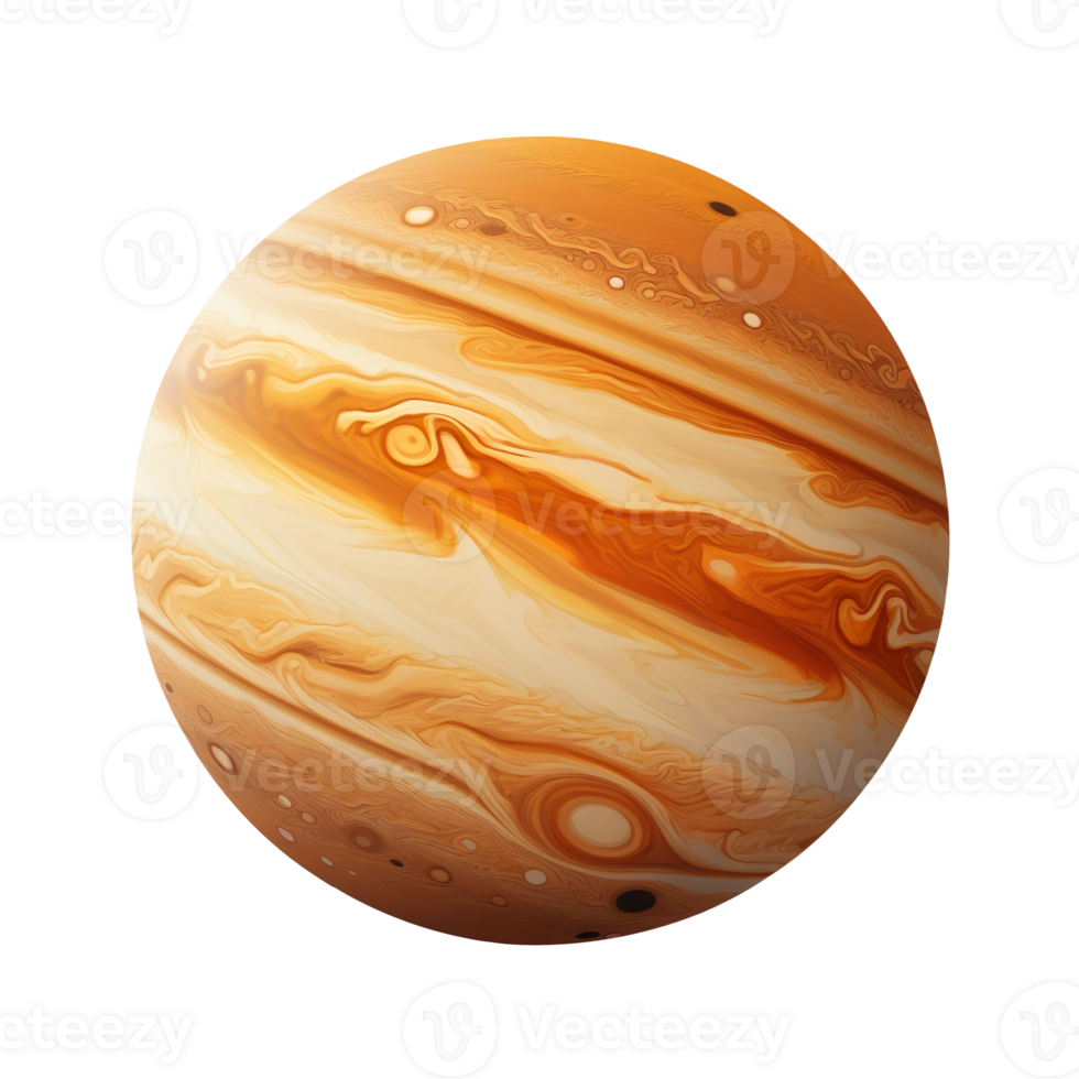 Jupiter planet isolated on transparent background png