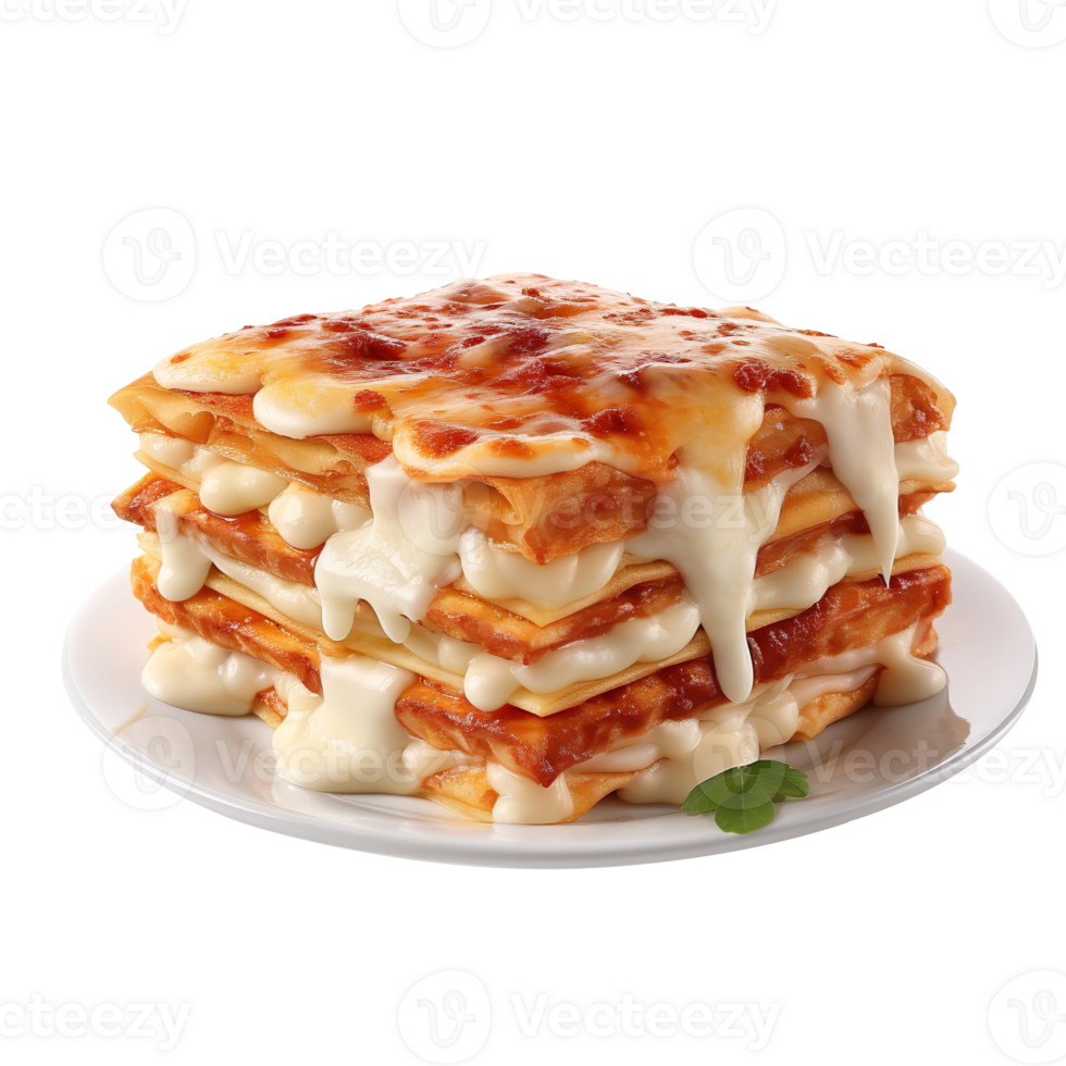 Lasagna cheese isolated on transparent background png