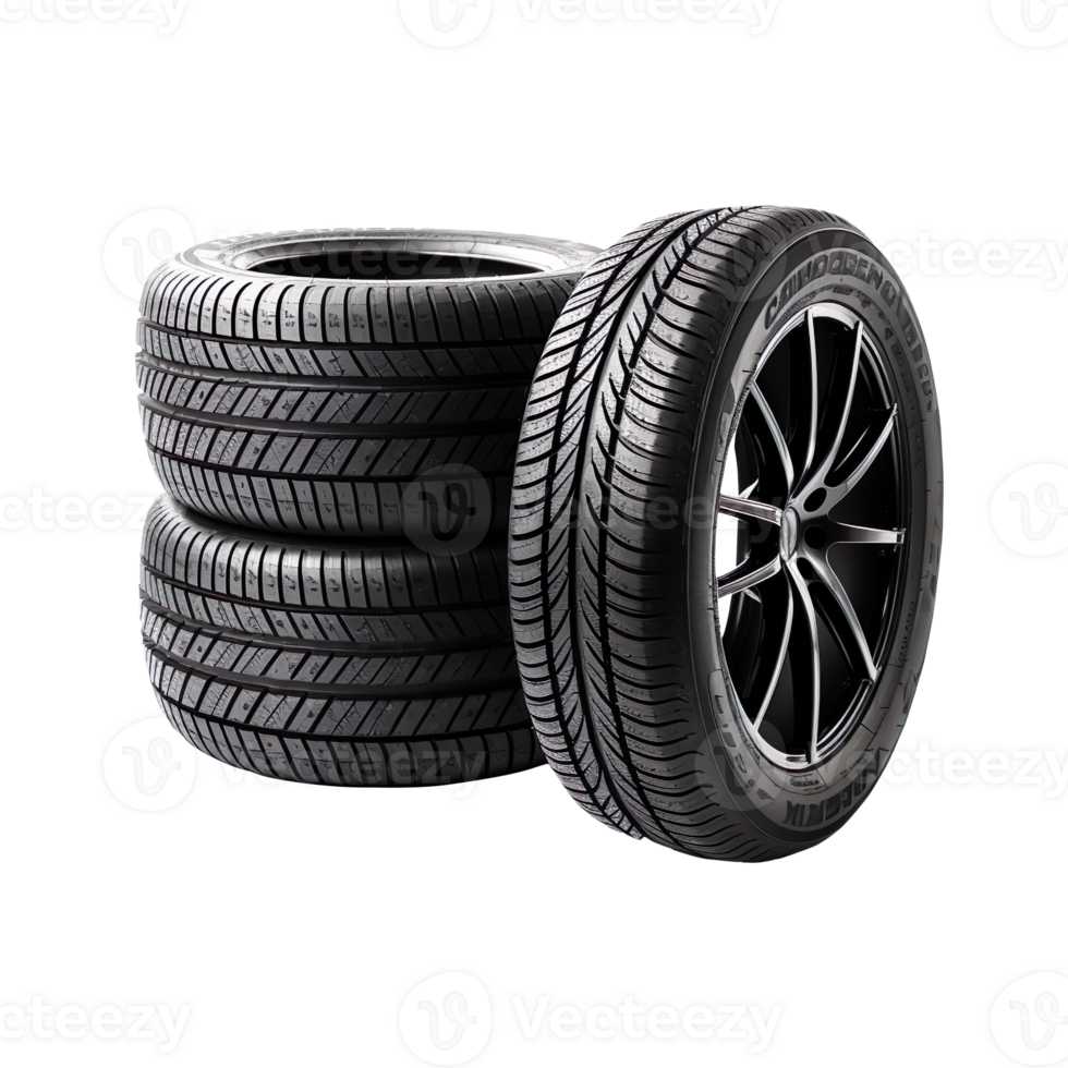 New Car Tires isolated on transparent background png
