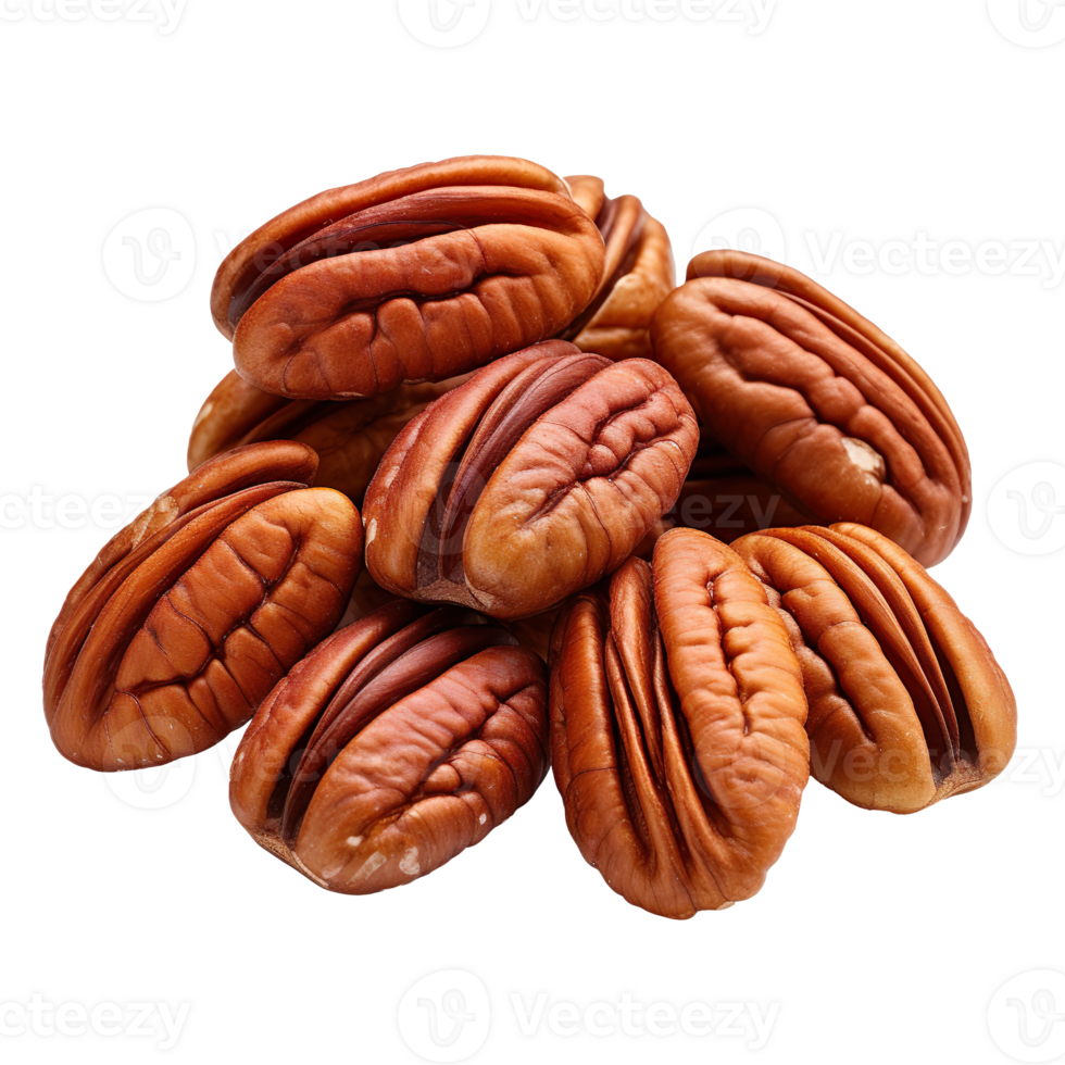 Pecan nuts isolated on transparent background png