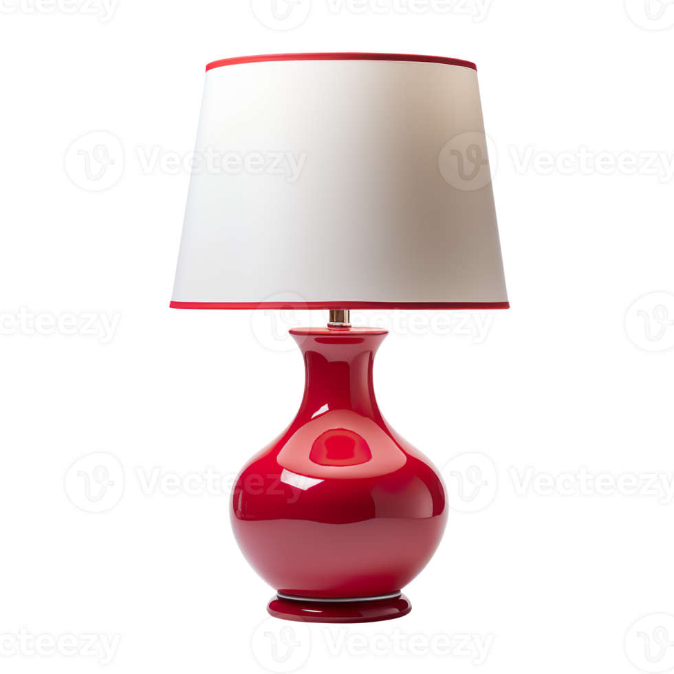 Red lamp isolated on transparent background png