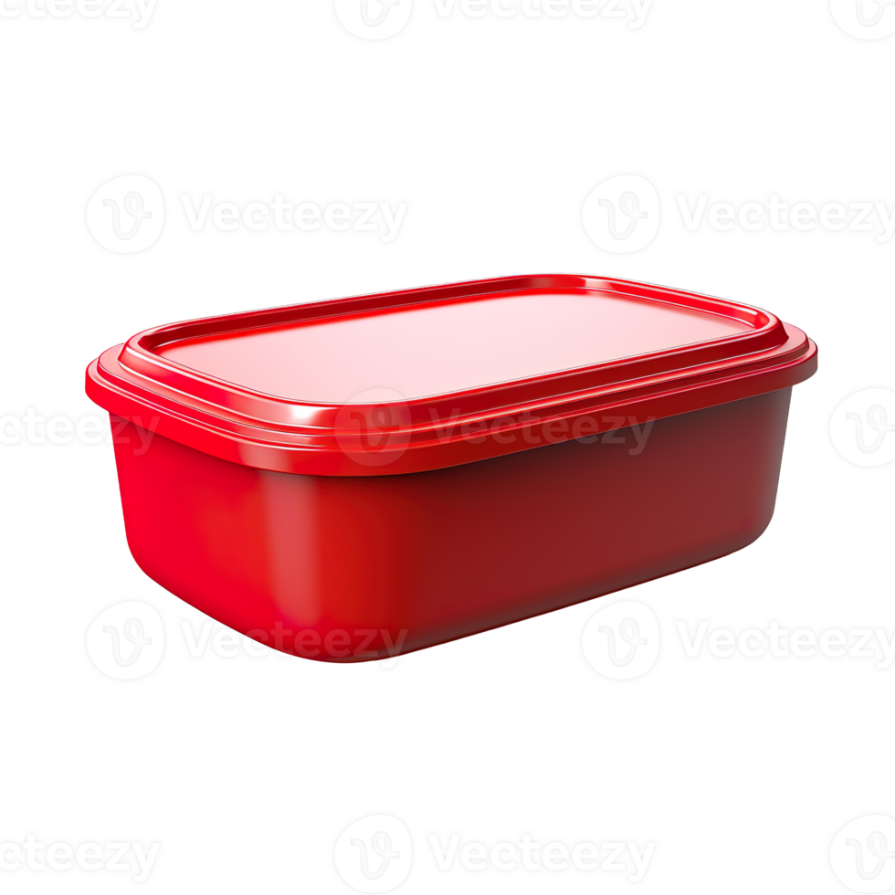 Red food container isolated on transparent background png