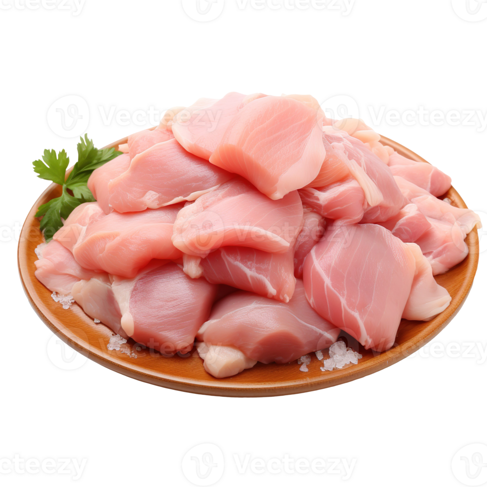 Raw chicken meat isolated on transparent background png
