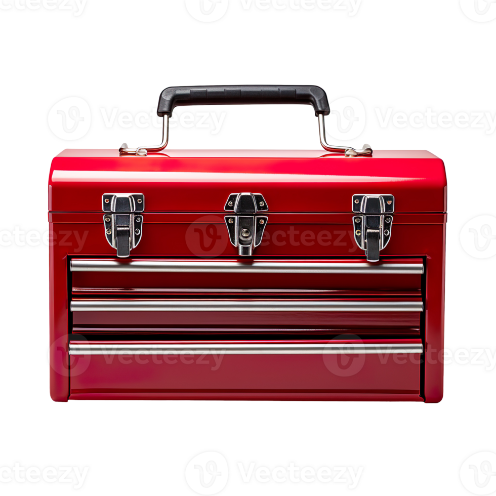 Red Toolbox isolated on transparent background png